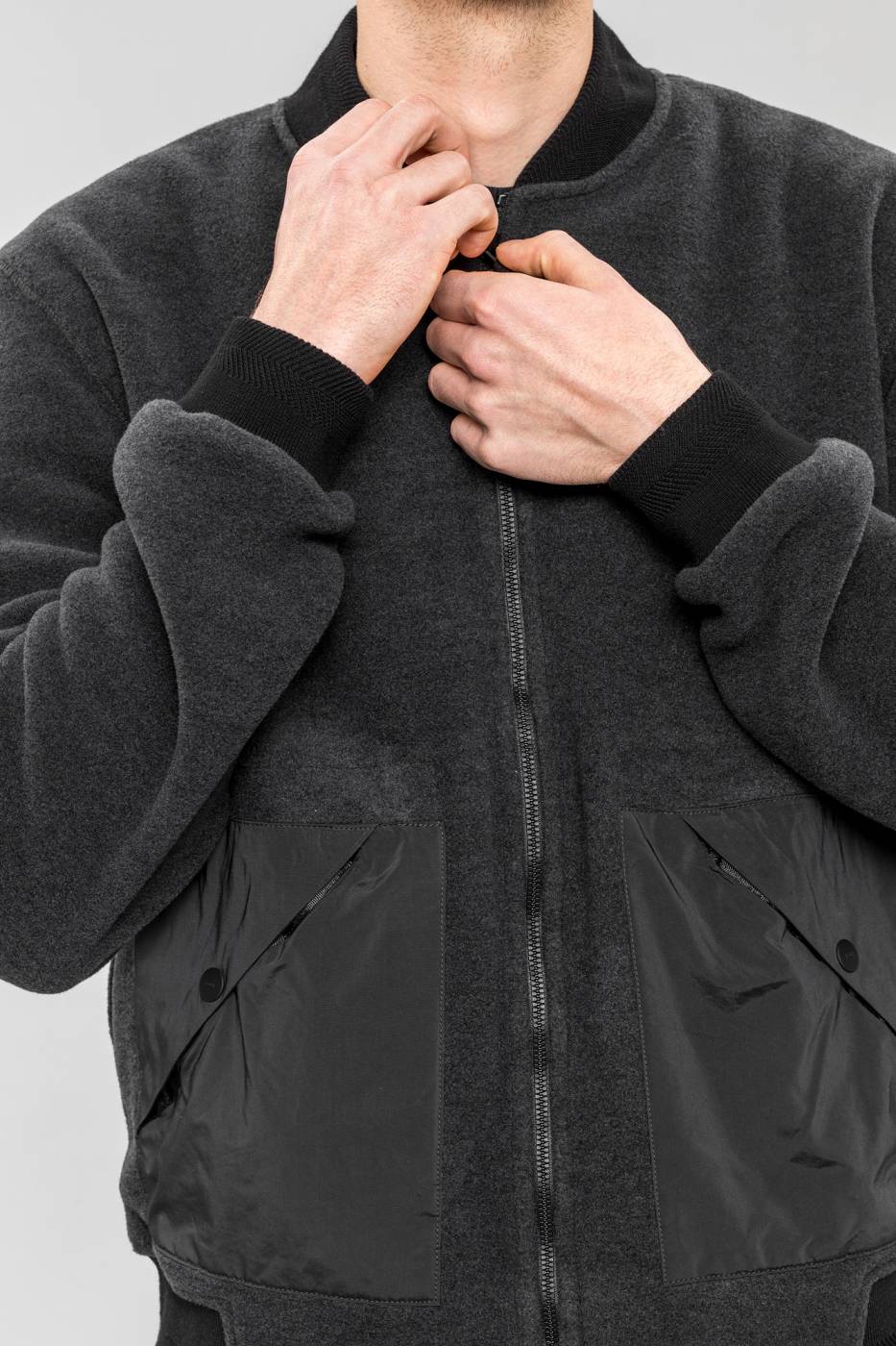 NOUW Fleece Bomber – anthracite