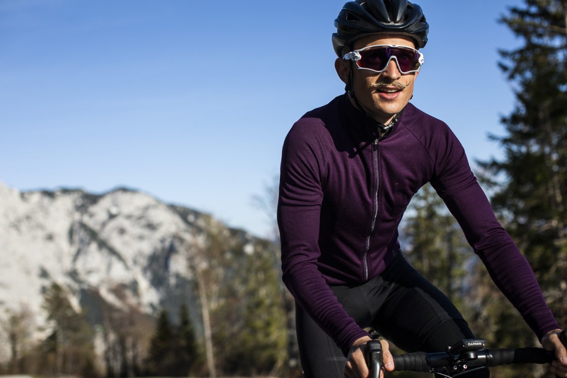 Isadore Longsleeve Cycling Jersey Mens – Purple