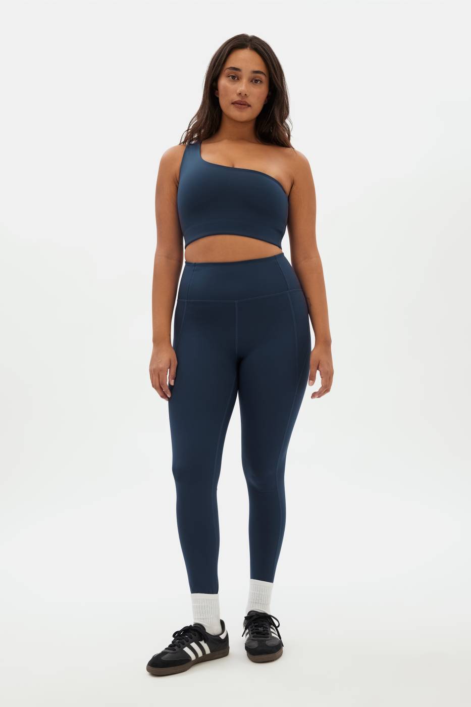 Long Compressive High-Rise Leggings – blue