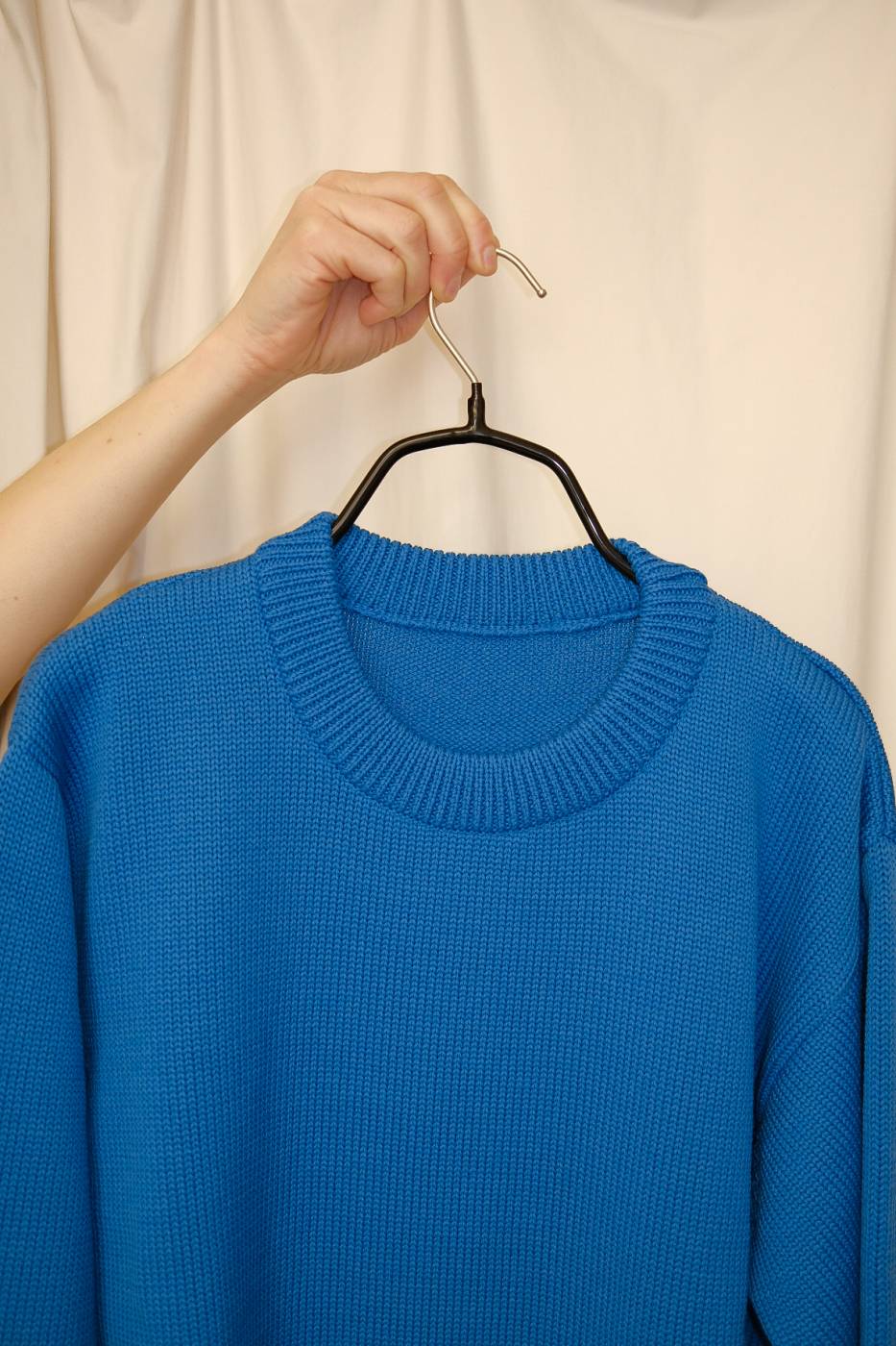 NOUW merino crew neck – azure blue