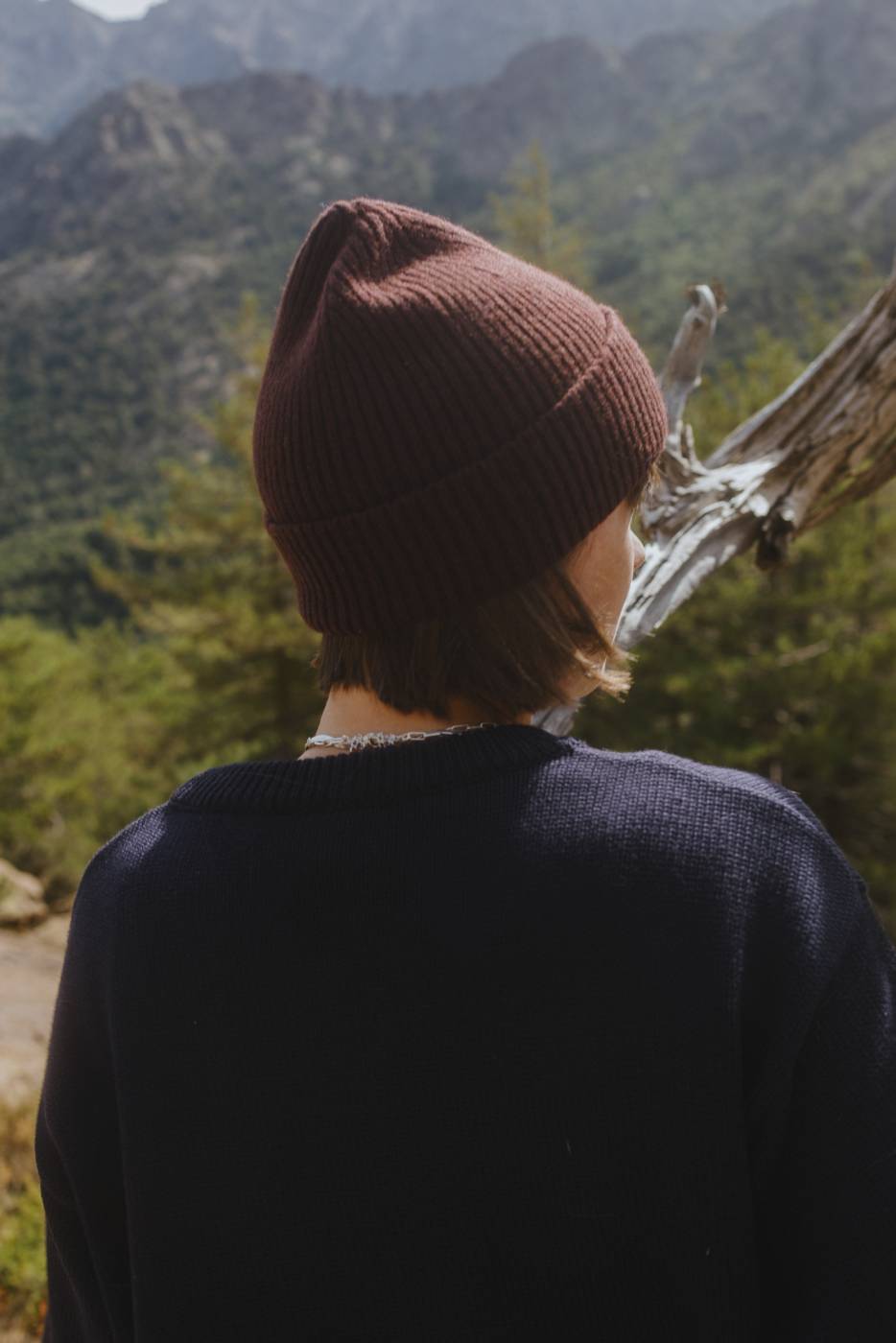Merino Wool Hat MACKIE – brown